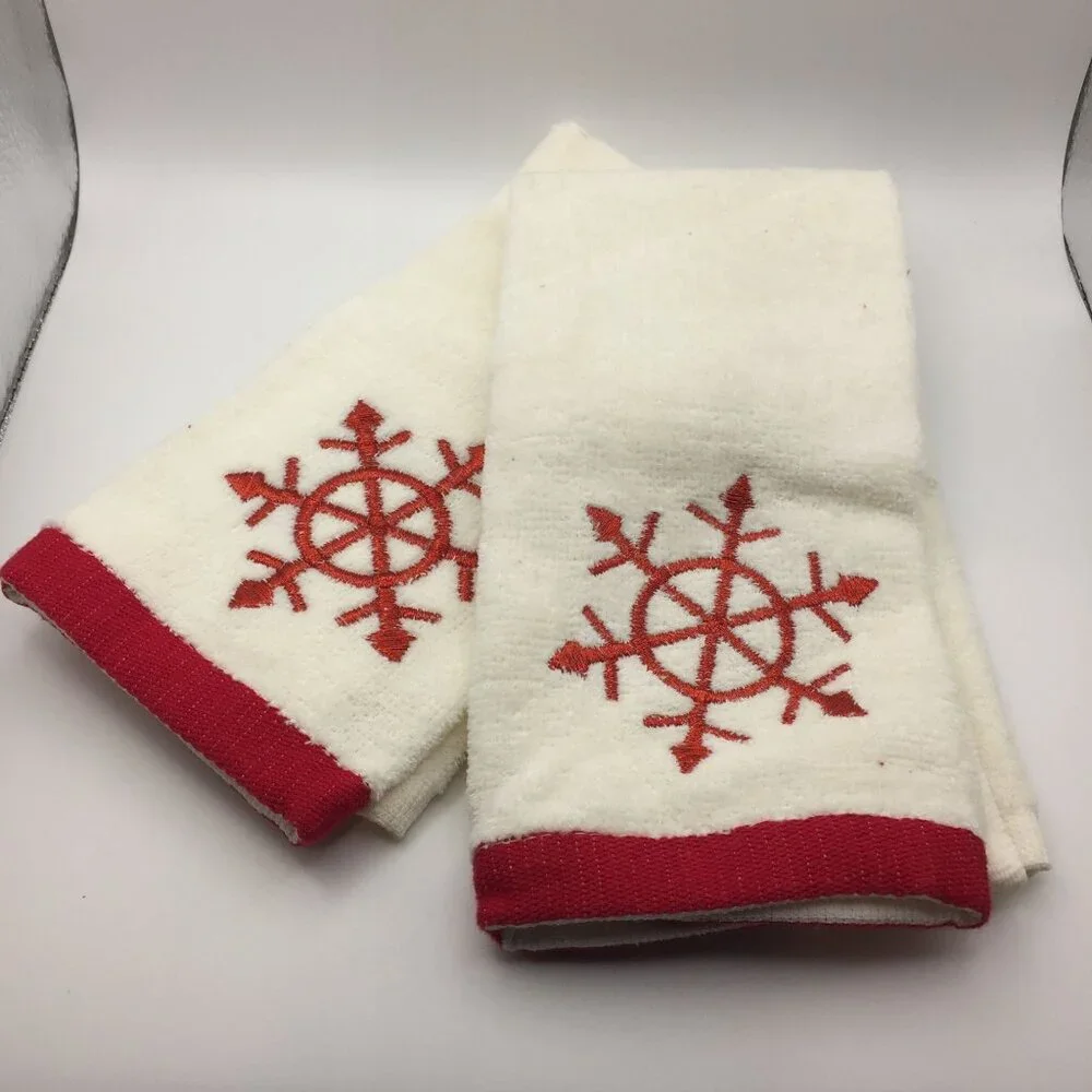 Christmas Conservatory Set 2 Mini Hand Towels 11x17